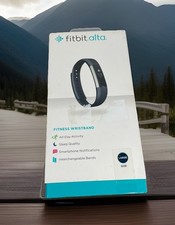 Fitbit Alta Wireless Activity  Fitness Tracker Smart Black Wristband Size L