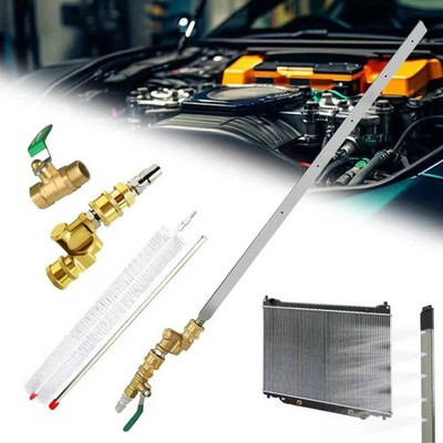 39'' Pro Radiator Cleaning Wand Kit Radiator Cleaner Tool with 5 Spray Nozzles +