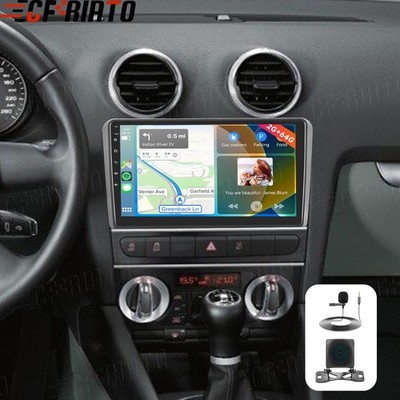 Android15 Für AUDI A3 8P Autoradio 2+64GB Apple Carplay GPS Navi WIFI MIT Kamera