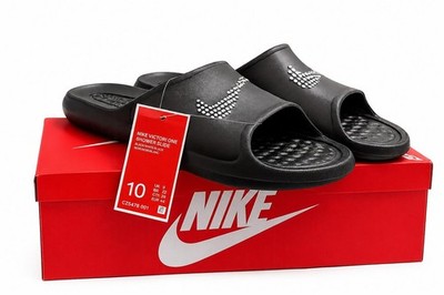 Nike Victori One Shower Slides Men's Black White Black Sandals CZ5478-001 New