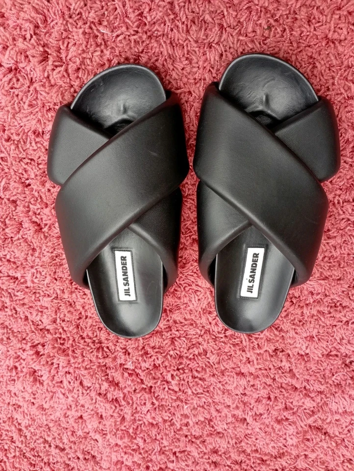 Sandalias Acolchadas Jil Sander Nappa Setanil Negras Talla 39 Foto 4 de 4