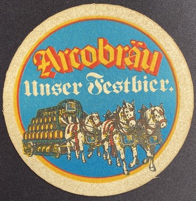 Bierdeckel /Bierfilzl  Arcobräu Festbier  1976 Deggendorf Straubing (O5-14-17-1)