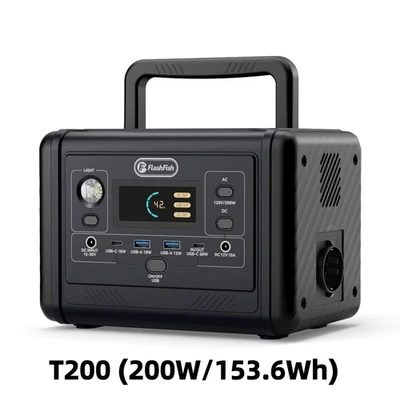 FlashFish T200 Tragbare AC230V Powerstation 200W 153.6Wh Solargenerator Camping