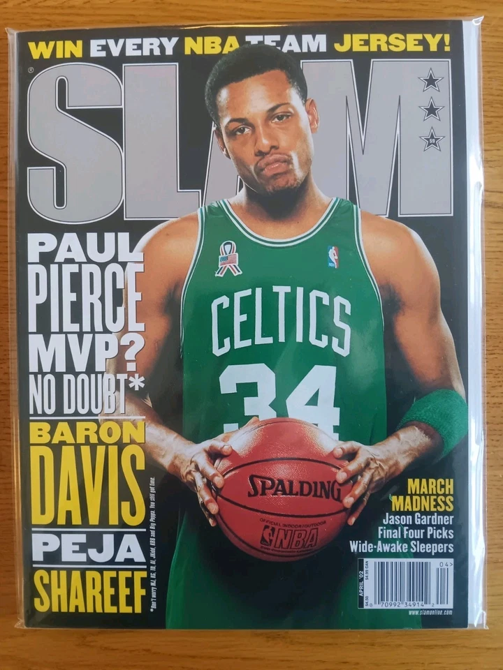 Revista Slam # 59 4/2002 Paul Pierce Cubierta Quiosco con Póster Buen Estado Foto 3 de 3