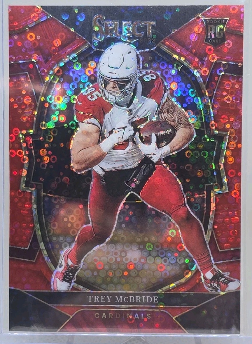 2022 Panini Select TREY MCBRIDE RC Concourse Red Disco Prizm #'d /49 Rookie