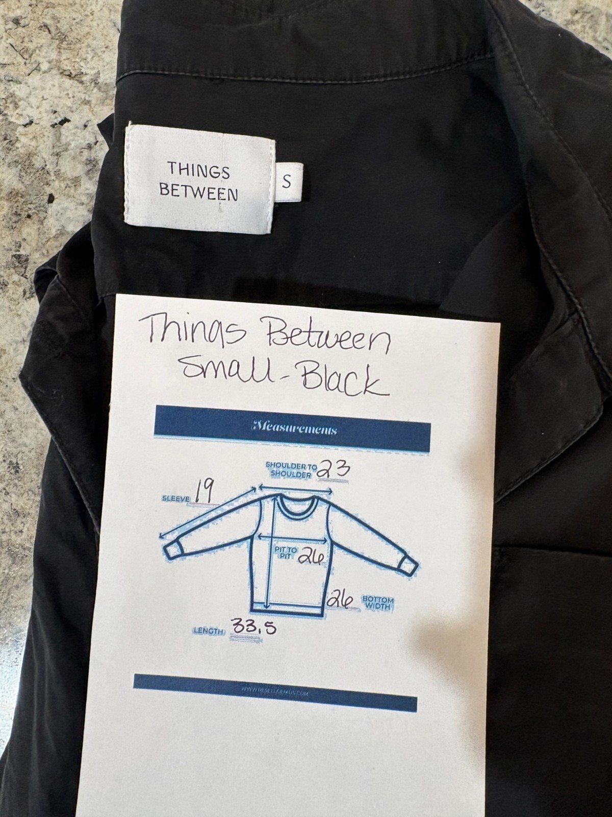 Things Between S Black Oversized Button-Up Shirt … - image 9