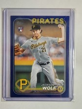 2024 Topps Series 2 - Jackson Wolf #523 Royal Blue (RC)