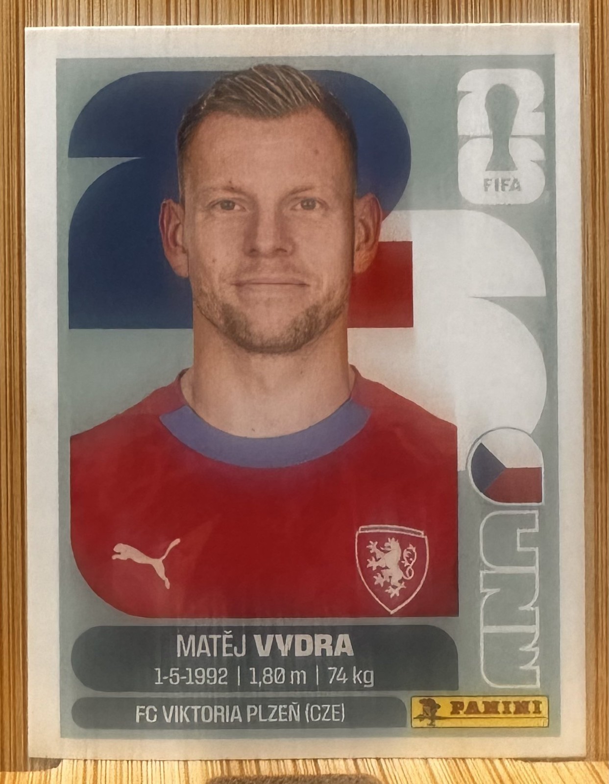 CZE 15 Matej Vydra Czech (White Border) 2026 World Cup Panini Sticker