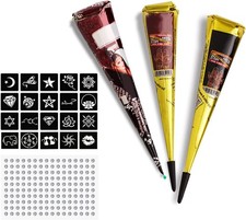 Henna Tattoo Temporary Tattoo, Professional Art Tattoo Natural Creams with Sten