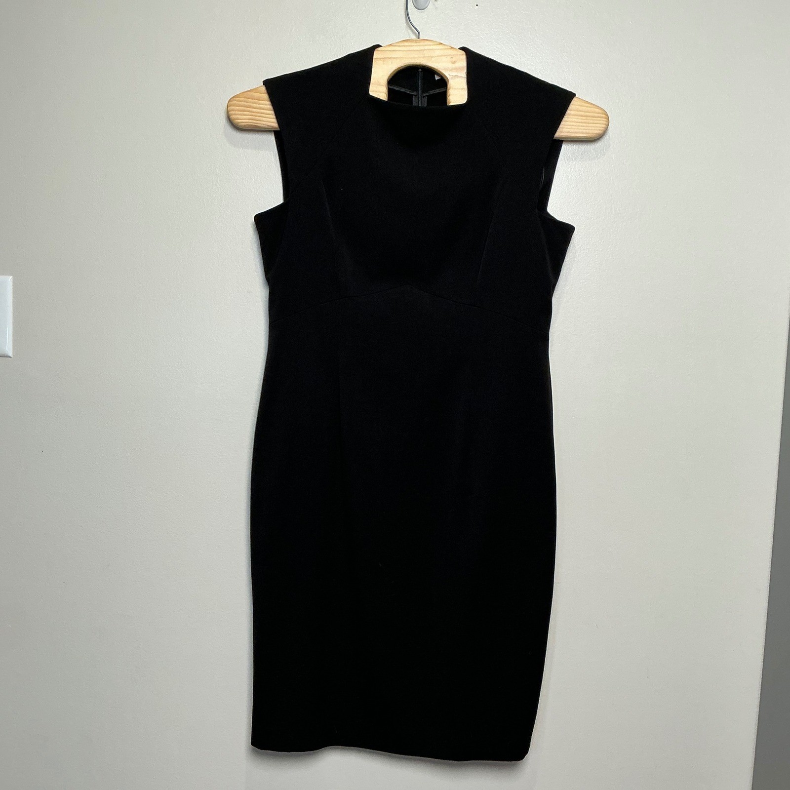 MM.LaFleur Sheath Dress Women 14 Black Sleeveless Career Party