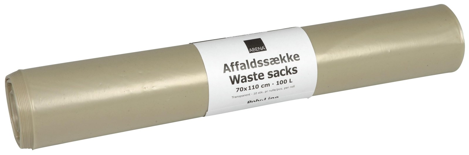 ABENA Clear Bin Bags 100L Roll of 10 Heavy Duty Bin Bags Garbage Ba 5890₽