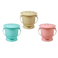 Chamber Pot with Lid, Spittoon Bedpan Children Adults Plastic Bright Color