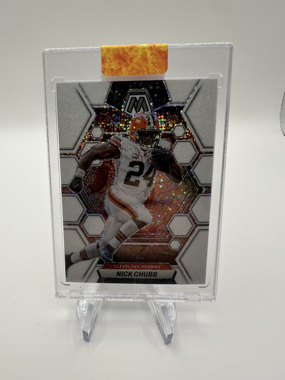 2023 Panini Mosaic White Sparkle Prizm Nick Chubb #49