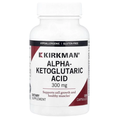 Kirkman Labs Alpha Ketoglutaric Acid 300 mg 100 Capsules Casein-Free, Fish Free,