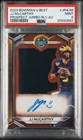 JJ McCarthy 2023 Bowman Best U Jumbo Relic Auto Michigan Wolverines PSA 9 Mint