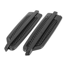 2pcs Air Flow Intake Cover Vent Decorative Bonnet Vent Hood Cover for Car Black