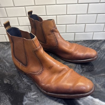 Stacy Adams Rydell Chelsea Boots Men's Size 12 M  Brown Burnished Leather Shoes