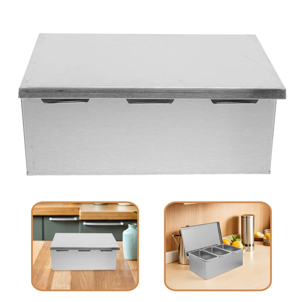  Contenitori Spezie Per Cucina Barattolo Condimenti Acciaio Inossidabile Porta - Immagine 2 di 4