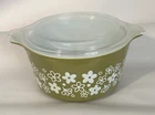 Vintage Pyrex 473 Spring Blossom 1 Quart Casserole Bowl W/ Clear Glass Lid ~ Exc