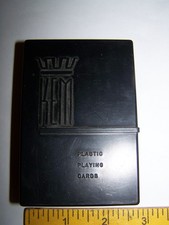 Vintage KEM Deck Playing Cards Design w/ Hard Plastic Case. Read description