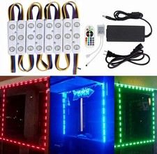 10FT Storefront Window LED Light Kit 5050 RGB Injection LED Module Light with...