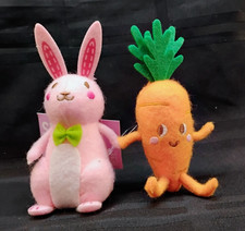 Spritz Easter Felt Duo Pink Bunny and Orange ...