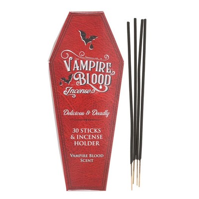 VAMPIRBLUT DUFT RÄUCHERSTÄBCHEN SARGHALTER GOTH SAMMLERSTÜCK, BRANDNEU (45124)