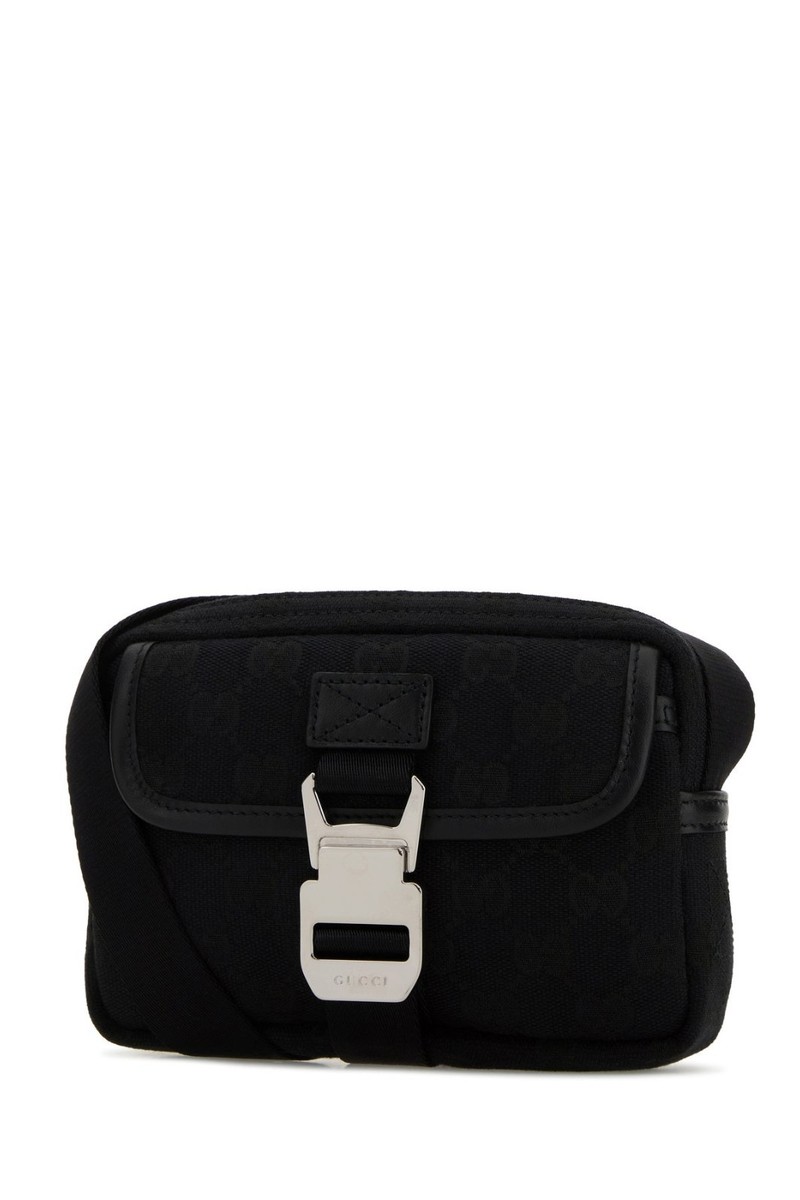 GUCCI Black GG Canvas Crossbody Bag New & Authentic | eBay