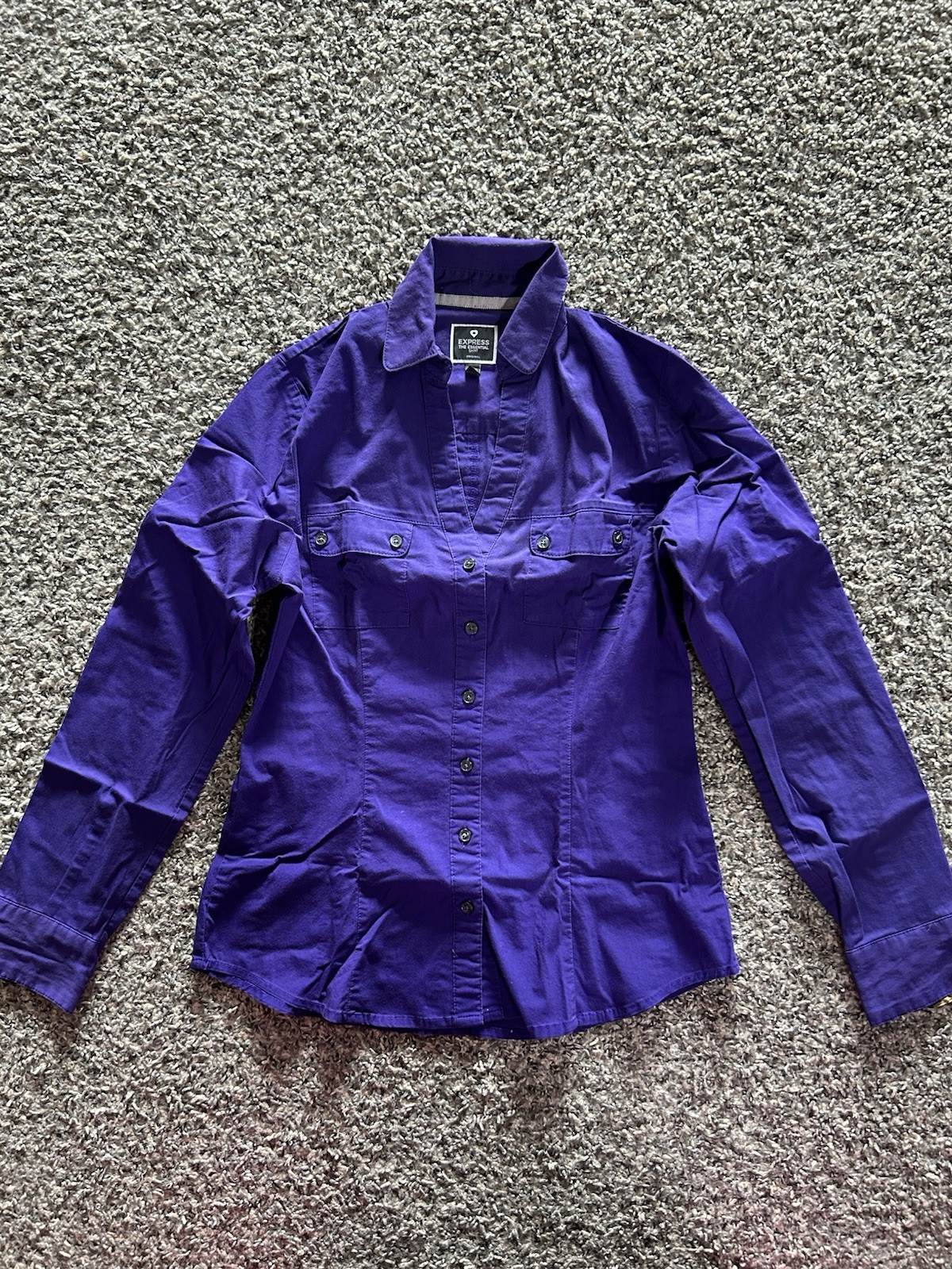 Express Essential Button Down Blouse - image 2