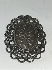 Vintage Scarf Ring Clip Hinged Shawl Clip Mid Century Modern