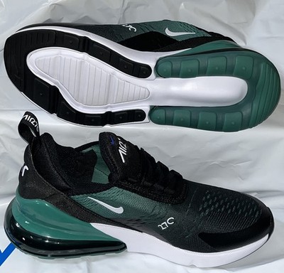 NIKE AIR MAX 270 (GS) BIG BOY BLACK/WHITE/GREEN SHOES SIZE 6