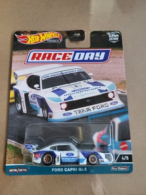 Hot Wheels Premium Ford Capri Gr.5 Race Day 4/5 Car Culture Real Riders 1:43