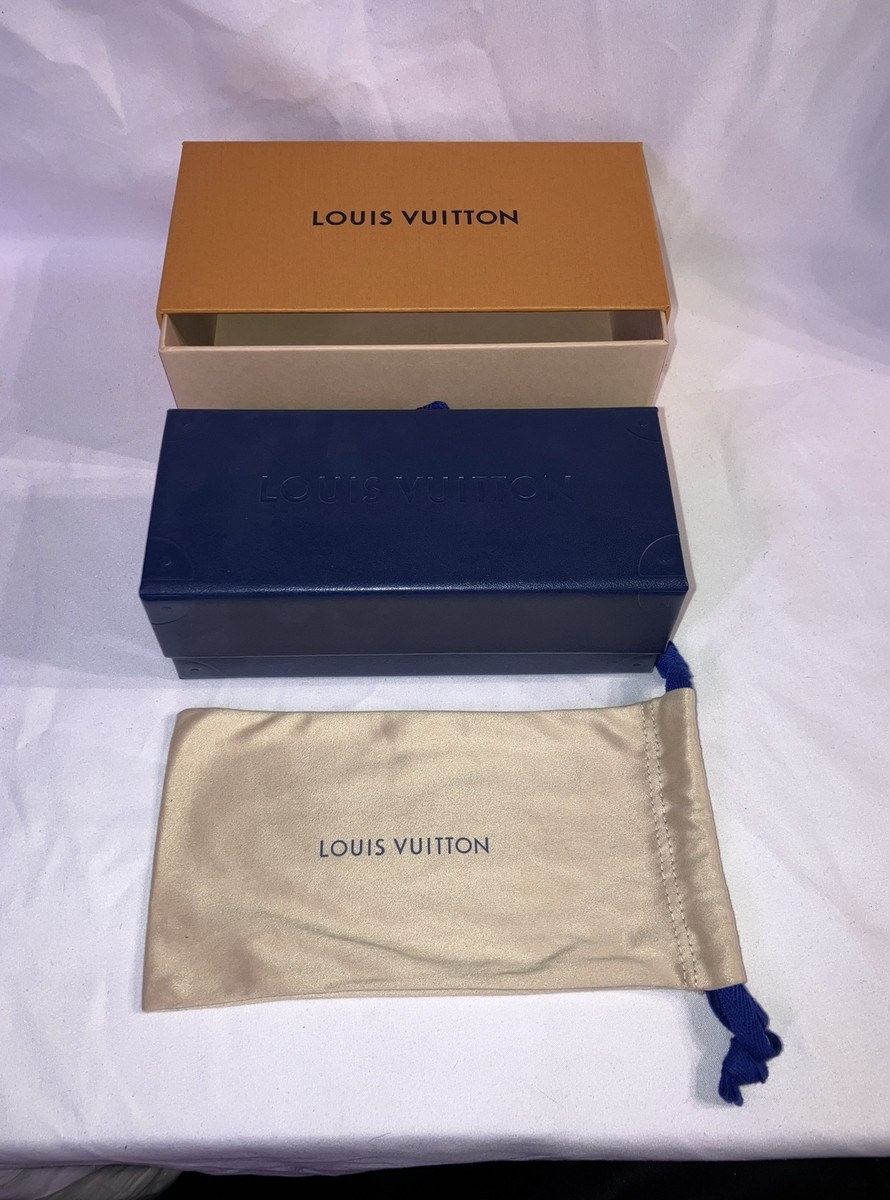 Louis Vuitton empty sunglasses orange box , navy blue case  display picture 1