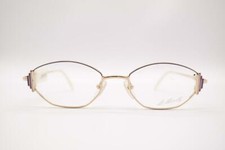Vintage St. Moritz 4541 Gold Multicolored Oval Glasses Frame NOS