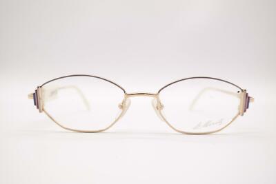 Vintage St. Moritz 4541 Gold Mehrfarbig oval Brille Brillengestell NOS