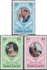 Timbres st. lucie 1981 Mi 543A-545A (complète edition) neuf avec gomme originale