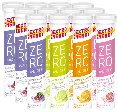Dextro Energy Zero Calories Brausetabletten 12x80g (4 Sorten / auch mischbar)