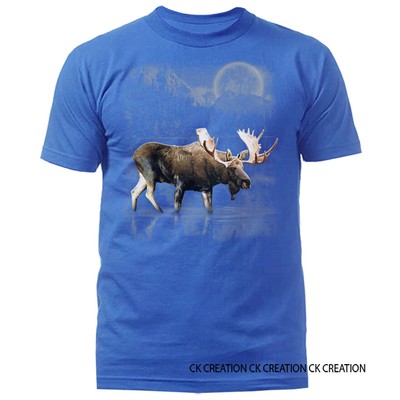 Moose Wilderness Outdoor Nature Wildlife Moon Animals T-shirt