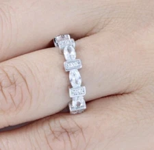 Oval Cut 4-Stone 925 Sterling Silver CZ Engagement Ring Band Size 3-14 S5558