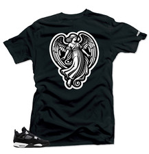 Sneaker Tees To Match Jordan 4 White Thunder Shoes Black Sneaker Tees