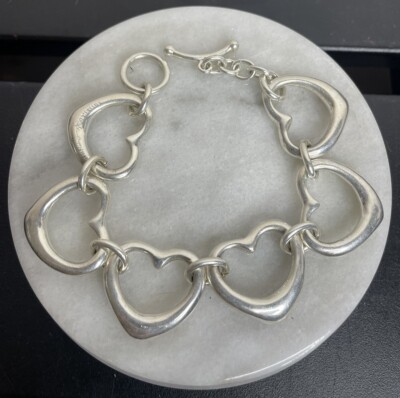 Tiffany & Co. Elsa Peretti Open Heart Sterling Silver Bracelet