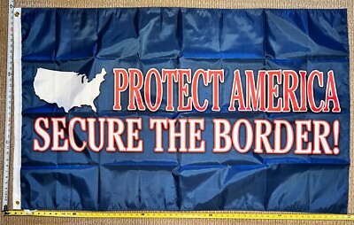 Donald Trump Flag FREE SHIPPING Protect America SB Border Desantis USA Sign 3x5'