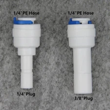 1/4" Hose Connection Quick Coupling 1/4" 3/8" RO Water Aquarium Plastic Joint