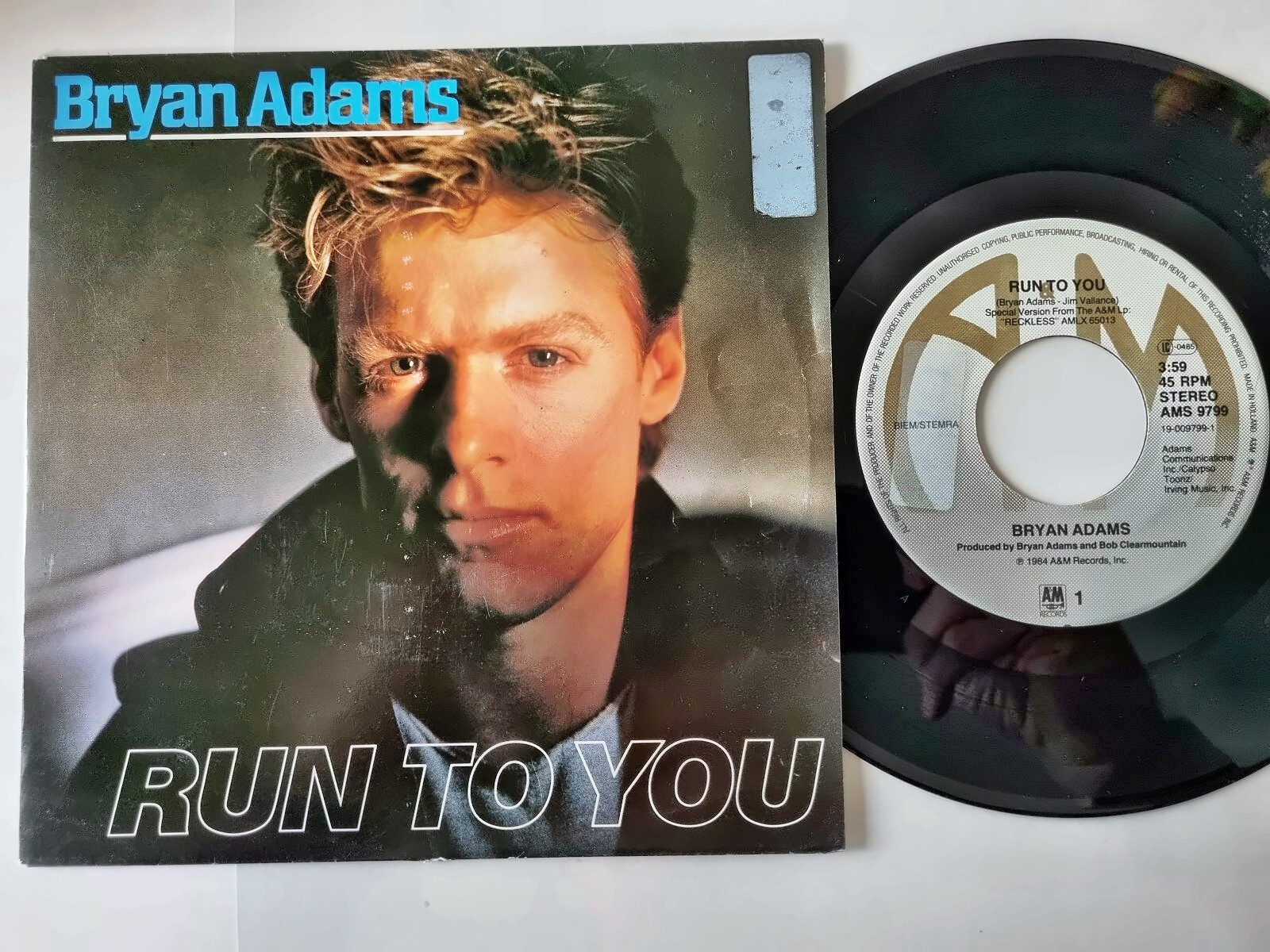 Bryan Adams - Run to you 7'' Vinyl Holland
