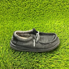 Hey Dude Wendy Boys Size 11K Black Walking Comfort Shoes Walking Slip Ons