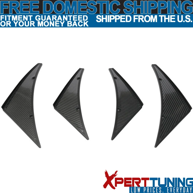 Fits Chevrolet PU CFL Front Bumper Fin Spoiler Canards Splitters Foto 3 de 4