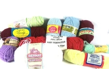 Lot of 10 Yarn Skeins Variety Colors and Brands  