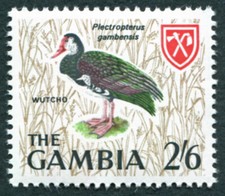 GAMBIA 1966 2s6d multicoloured SG242 mint MNH FG Birds Spur-winged Goose a #A03