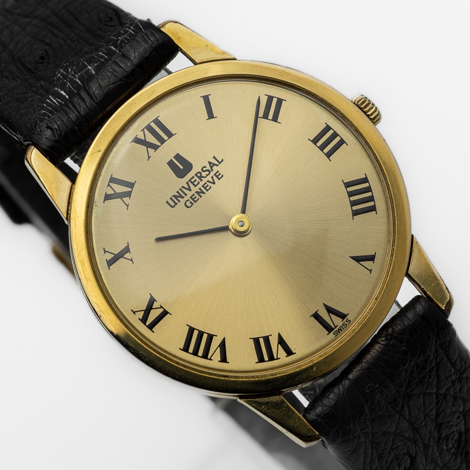 Montre Vintage Universal Genève - Réf. 542101, Calibre 1-42, Mécanique Manuel, Boîtier Plaqué Or - Années 70
