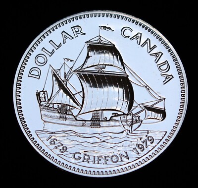1979 CANADA DOLLAR - .500 SILVER - ELIZABETH II - GRIFFON TALL